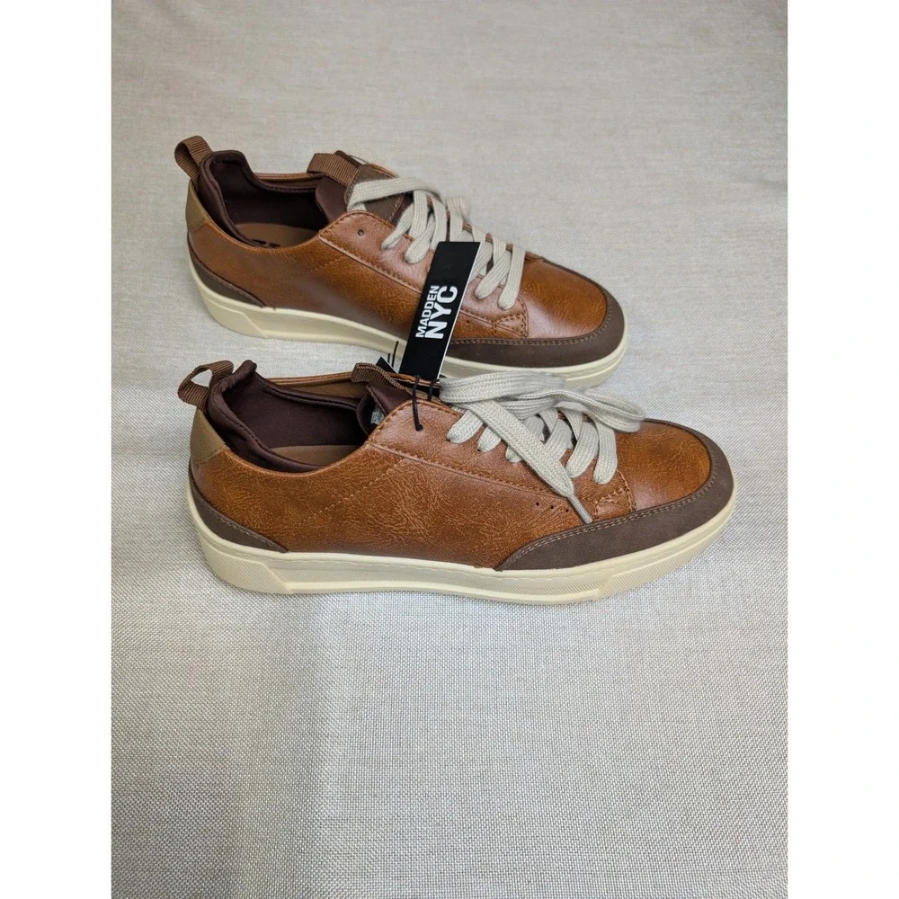 Madden NYC Markk Court Casual Mens Size 8 Brown NWT Low Top Sneakers